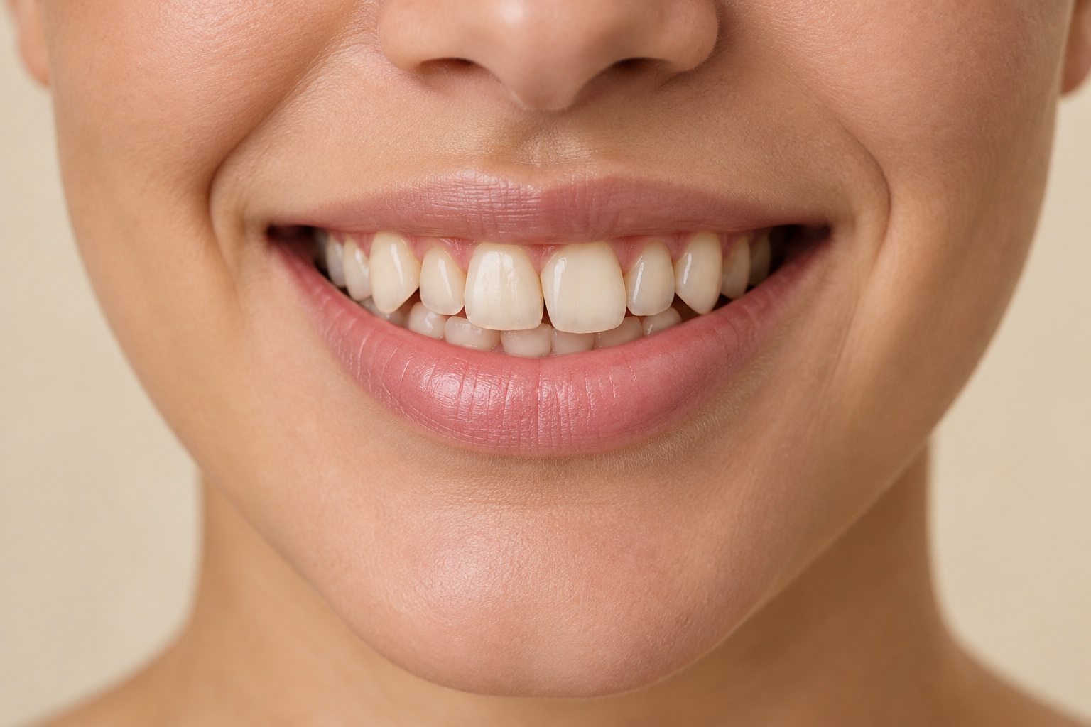 Same illustrative smile with mild tooth crowding